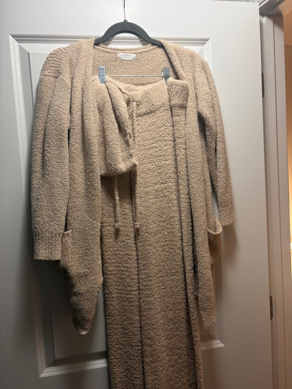 Altar'd State Cream Bouclé Open Front Cardigan